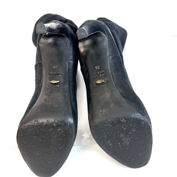 Sergio Rossi suede and leather boots - Picture 6 of 9